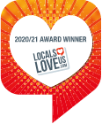 Locals Love Us dot com 2020 slash 2021 award winner badge