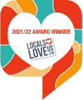Locals Love Us dot com 2021 slash 2022 award winner badge