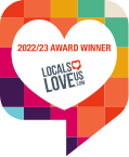 Locals Love Us dot com 2022 slash 2023 award winner badge